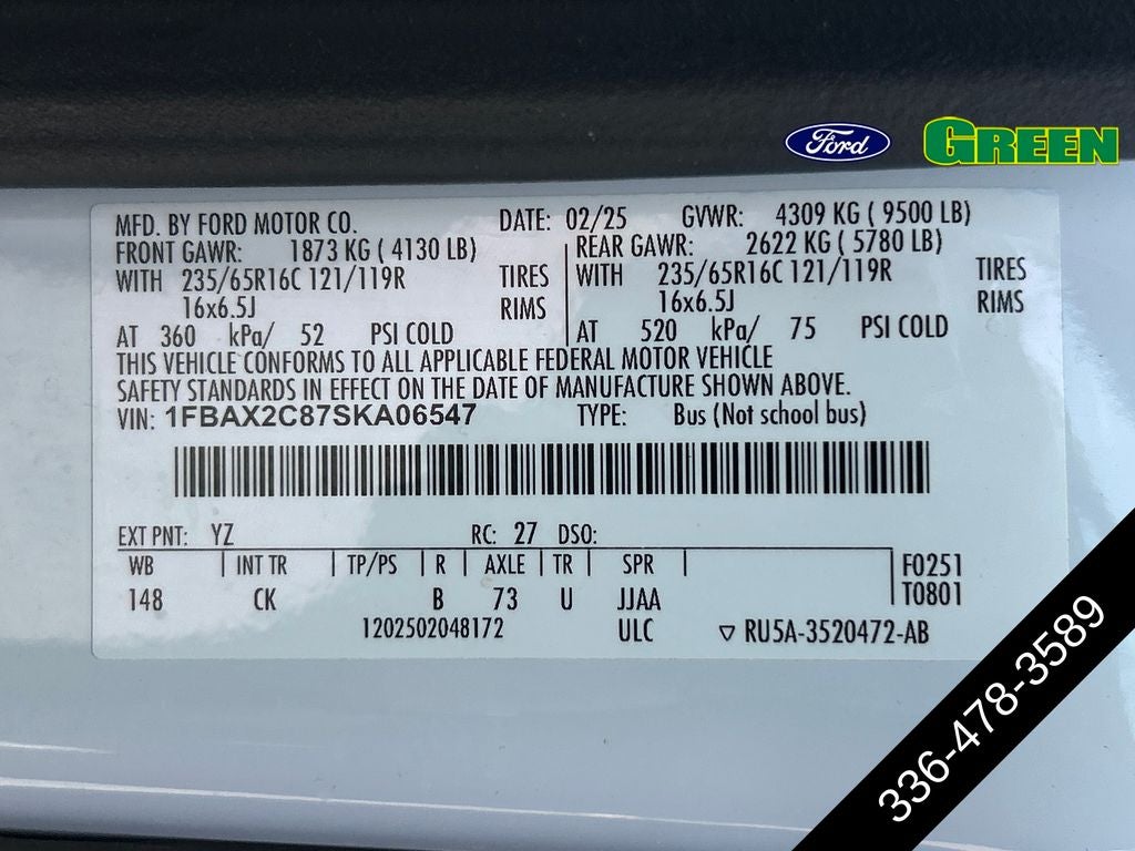 2025 Ford Transit-350 XLT