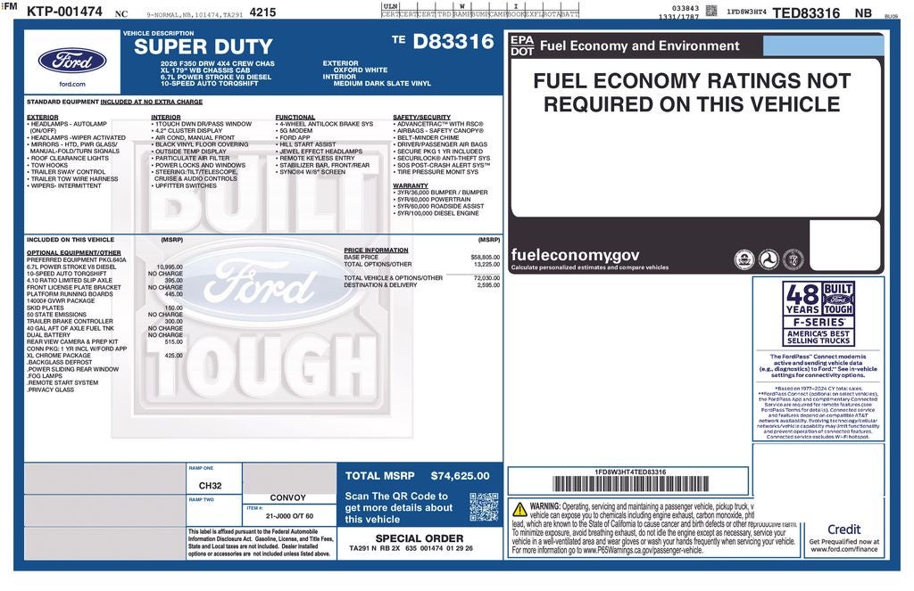 2026 Ford F-350SD XL DRW