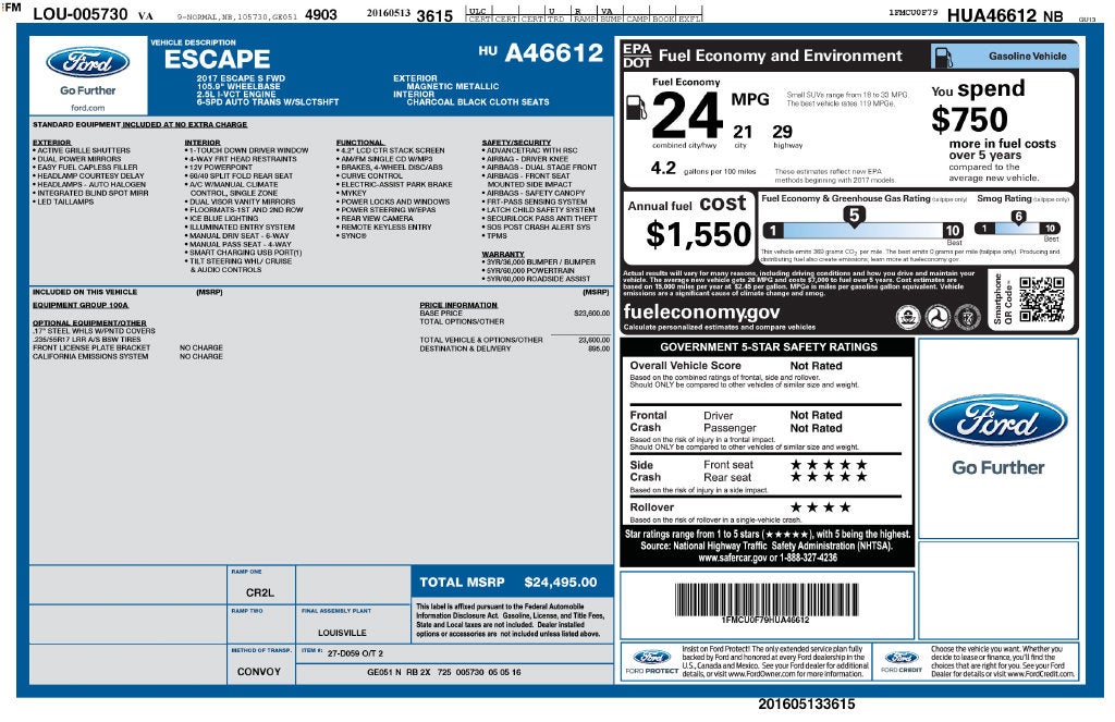 2017 Ford Escape S