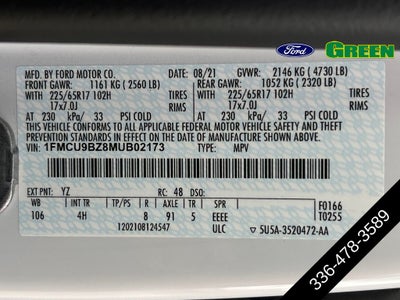 2021 Ford Escape Hybrid SE