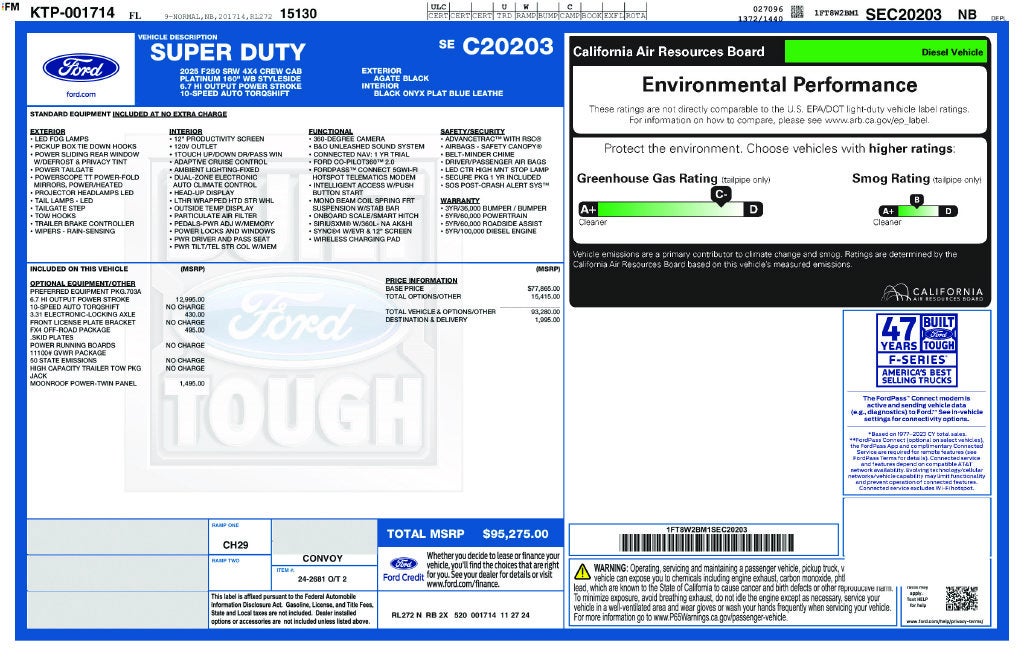2025 Ford F-250SD Platinum