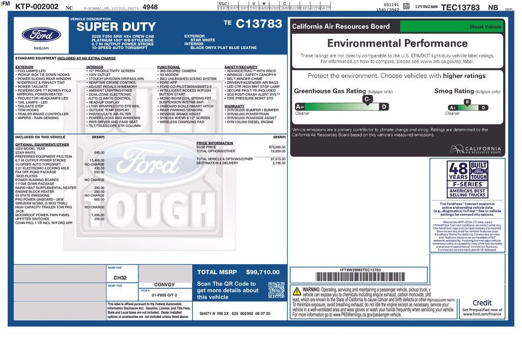 2026 Ford F-250SD Platinum