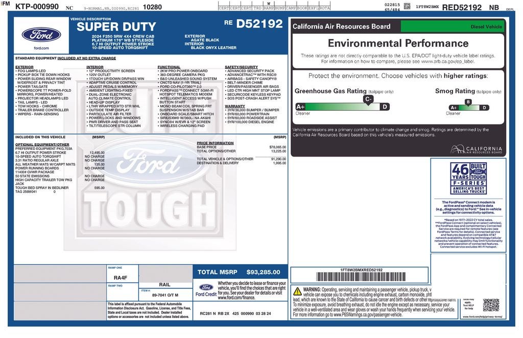 2024 Ford F-250SD Platinum