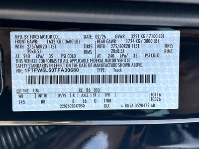 2026 Ford F-150 BLACK WIDOW