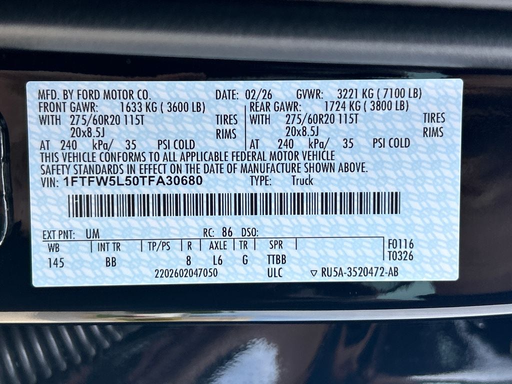 2026 Ford F-150 BLACK WIDOW
