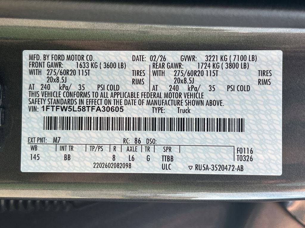2026 Ford F-150 Lariat BLACK WIDOW