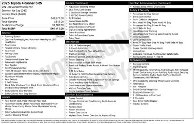 2025 Toyota 4Runner SR5