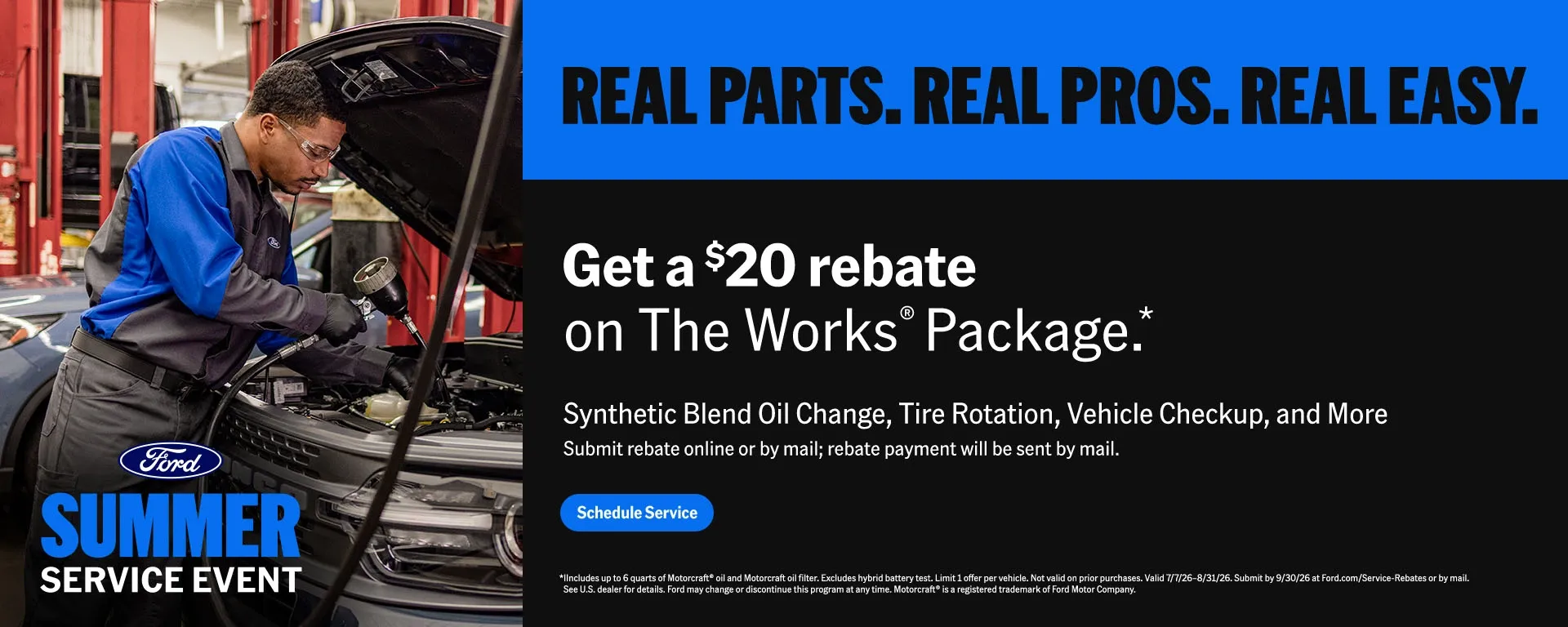 Get a $20 rebate on the works package at Green Ford in Greensboro